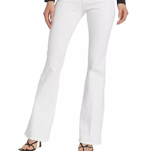 Frame Le High Stretch Flare White Jeans Size:27$238